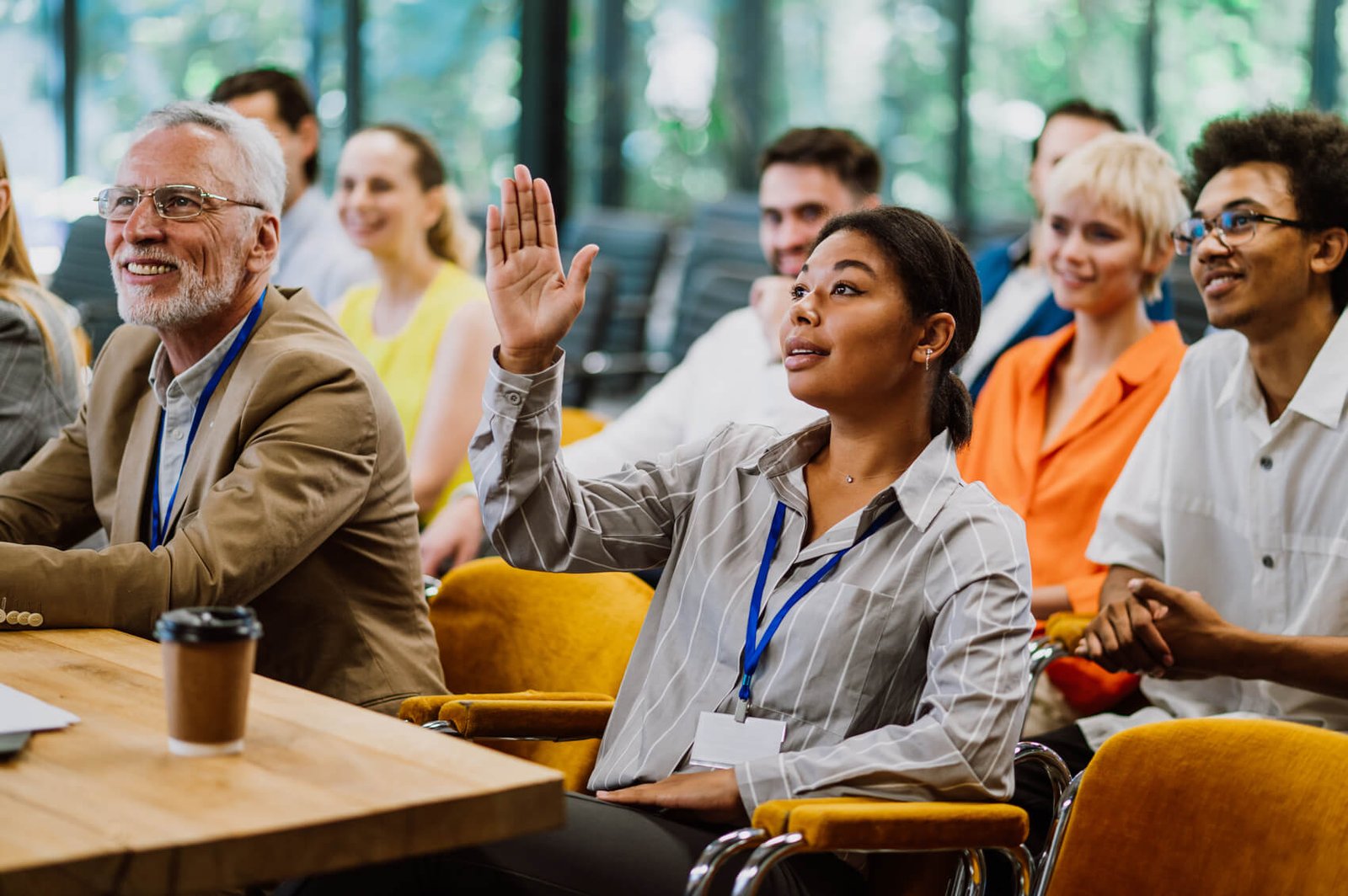 Cinematic image of a conference meeting utc